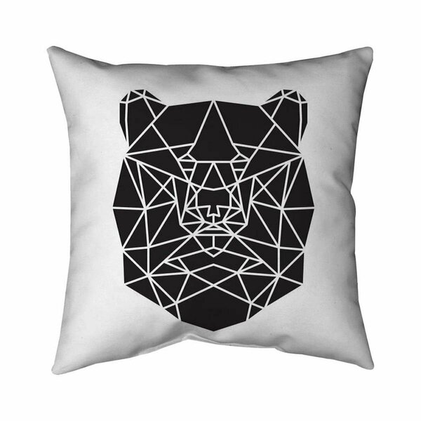 Begin Home Decor 26 x 26 in. Geometric Bear Head-Double Sided Print Indoor Pillow 5541-2626-AN194